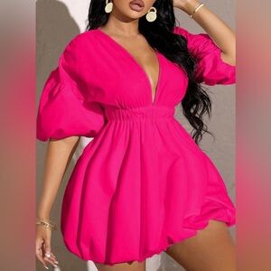 PrettyLittleThing Hot Pink Mini Dress